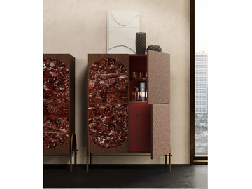 ALMA H - Wooden highboard with doors and drawers by Carpanese Home - view 3